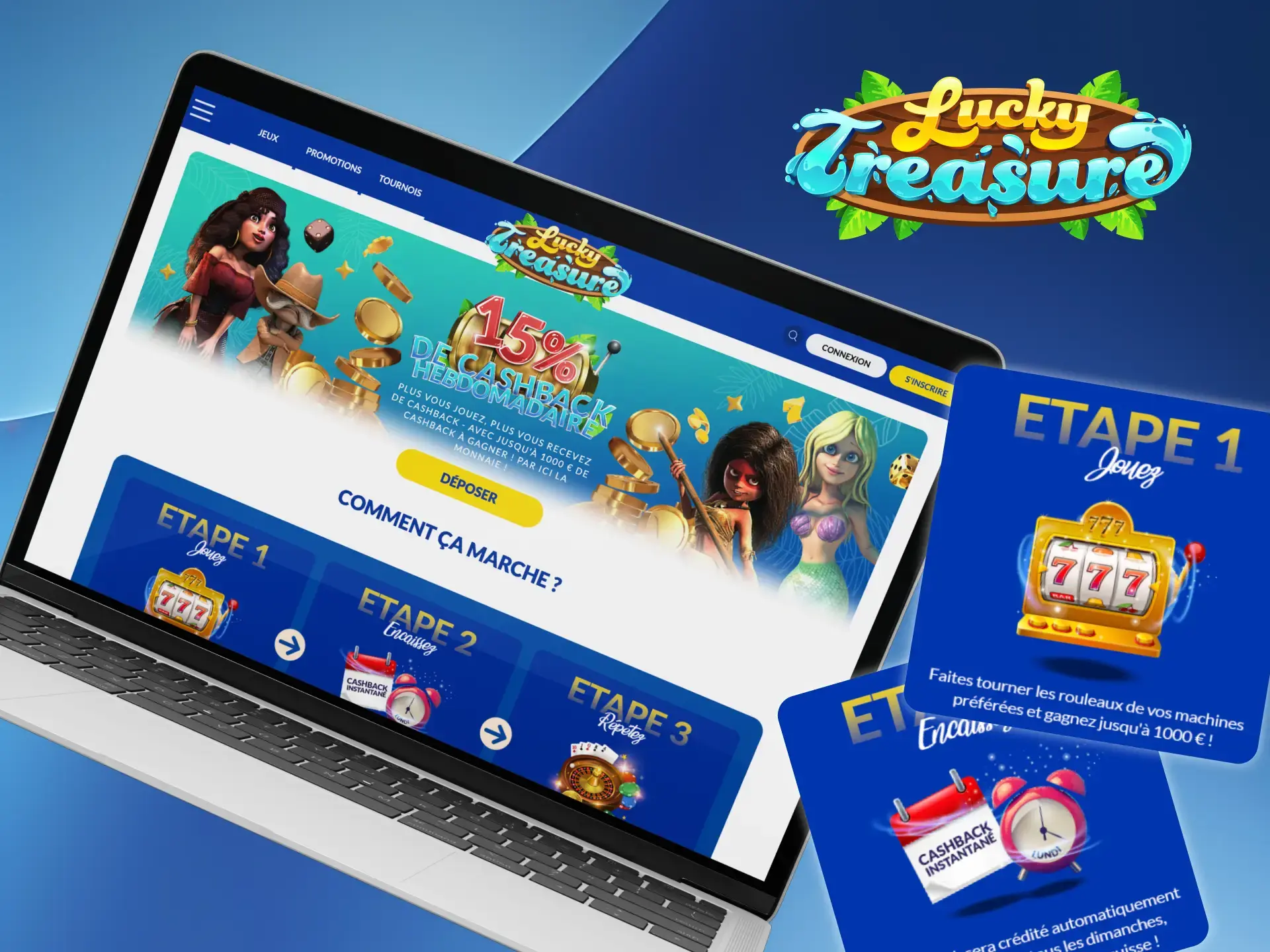 Faites des remises chaque semaine, grâce à un programme spécial de Lucky Treasure.