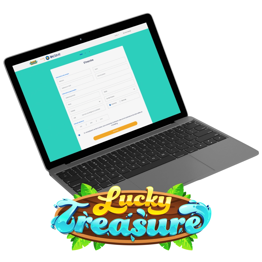 Il ne vous faudra que 5 minutes pour vous inscrire sur la plateforme Lucky Treasure.