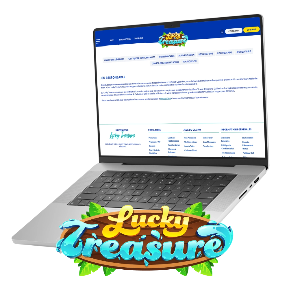 Lucky Treasure vous rappelle que la maîtrise de soi est le principe fondamental du jeu.