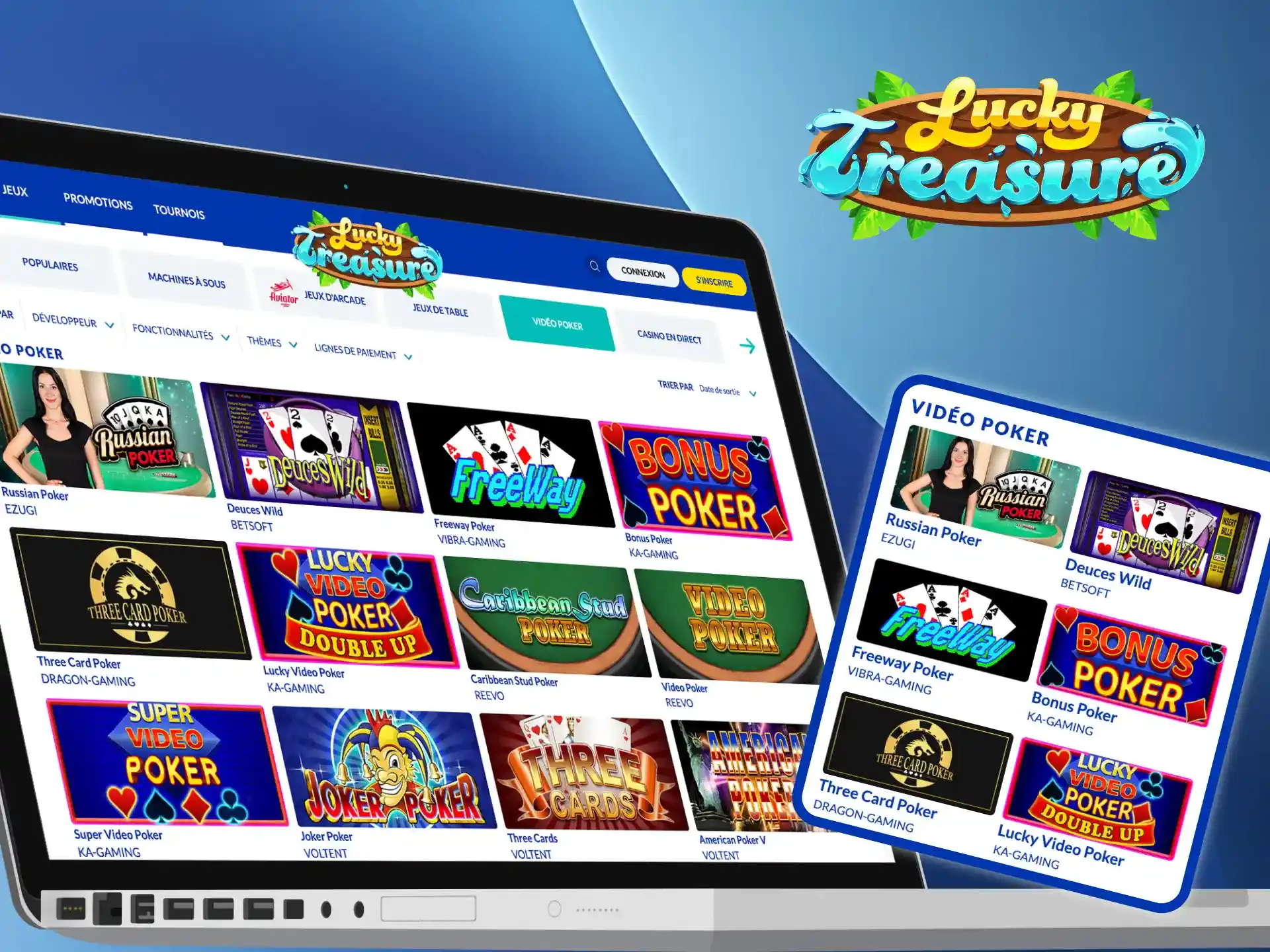 Les joueurs de France peuvent profiter d'une expérience de jeu agréable sur Lucky Treasure.