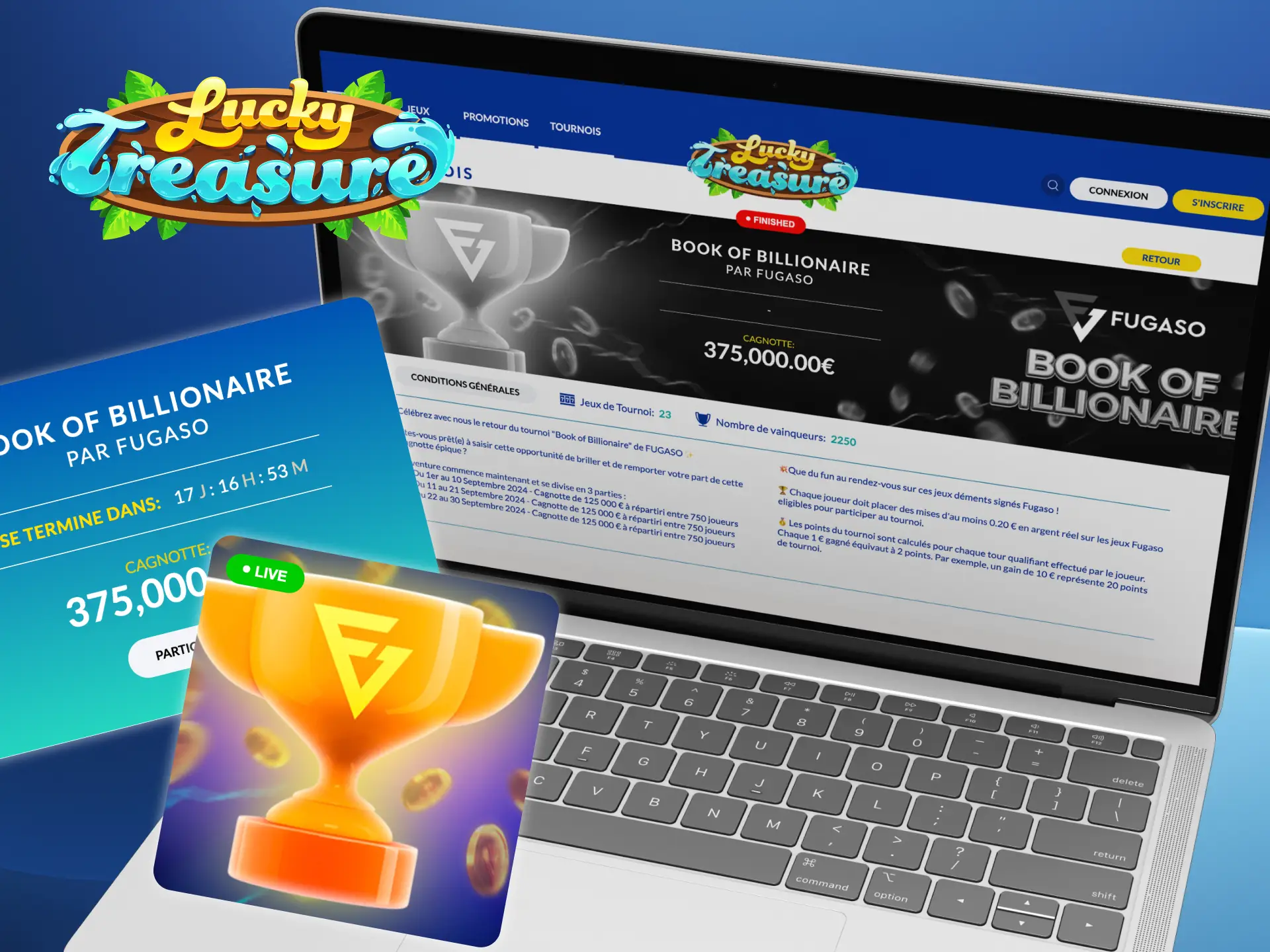 Découvrez le pouvoir du livre du millionnaire pour gagner de l'argent réel à Lucky Treasure.