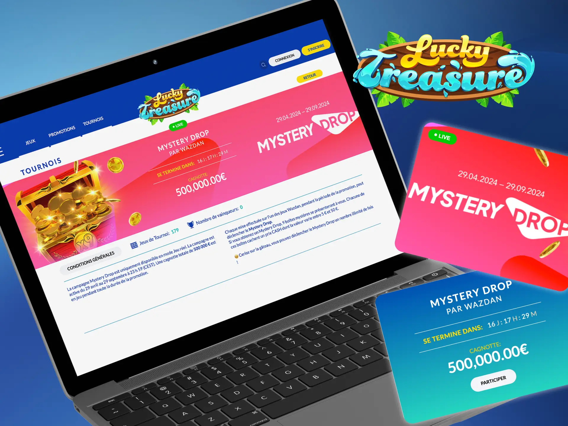 Les dépôts aléatoires aideront les utilisateurs à gagner de l'argent réel sur la plateforme Lucky Treasure.