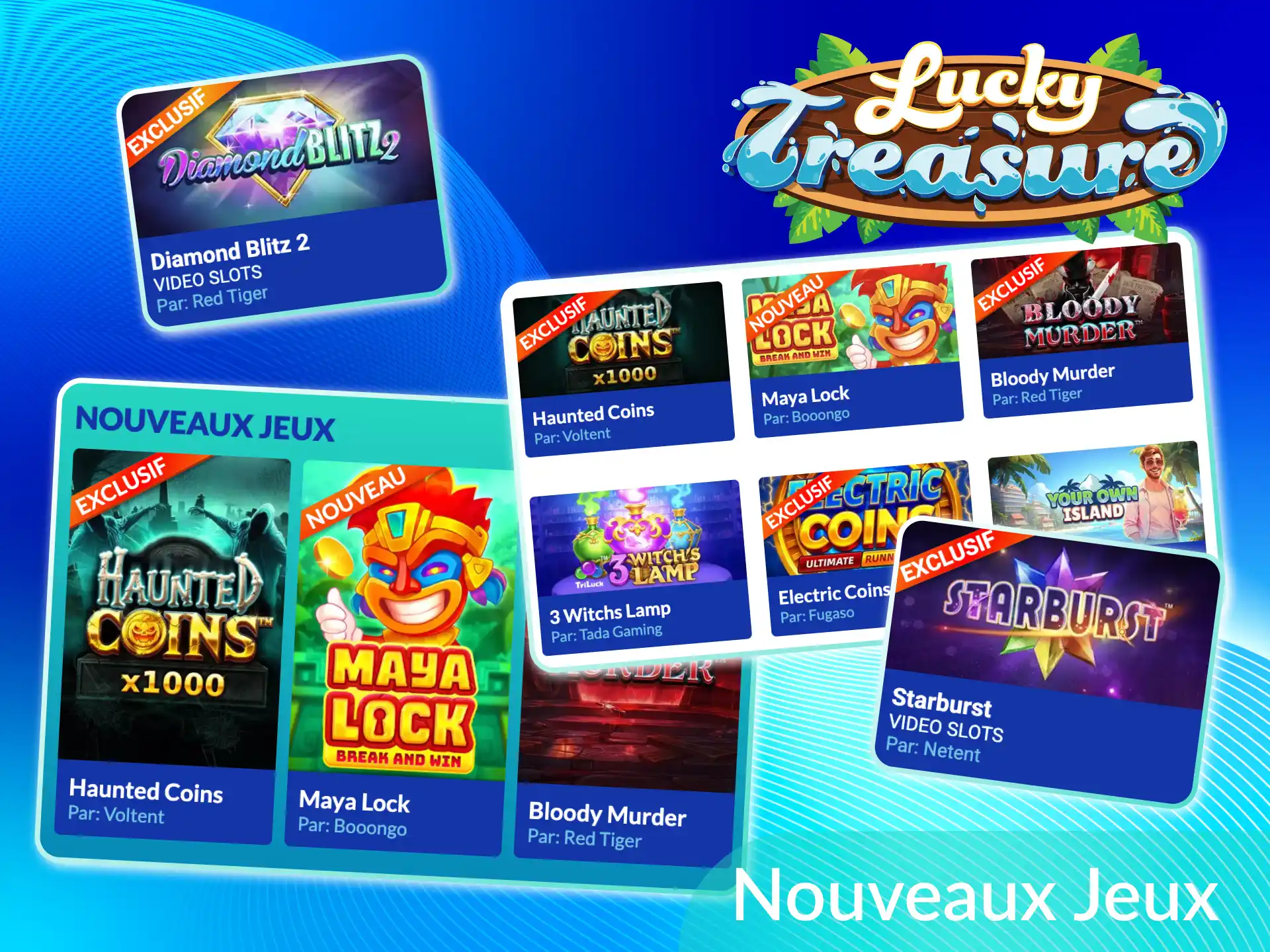 Au Lucky Treasure, vous ne trouverez que des jeux de qualité provenant de fournisseurs éprouvés.