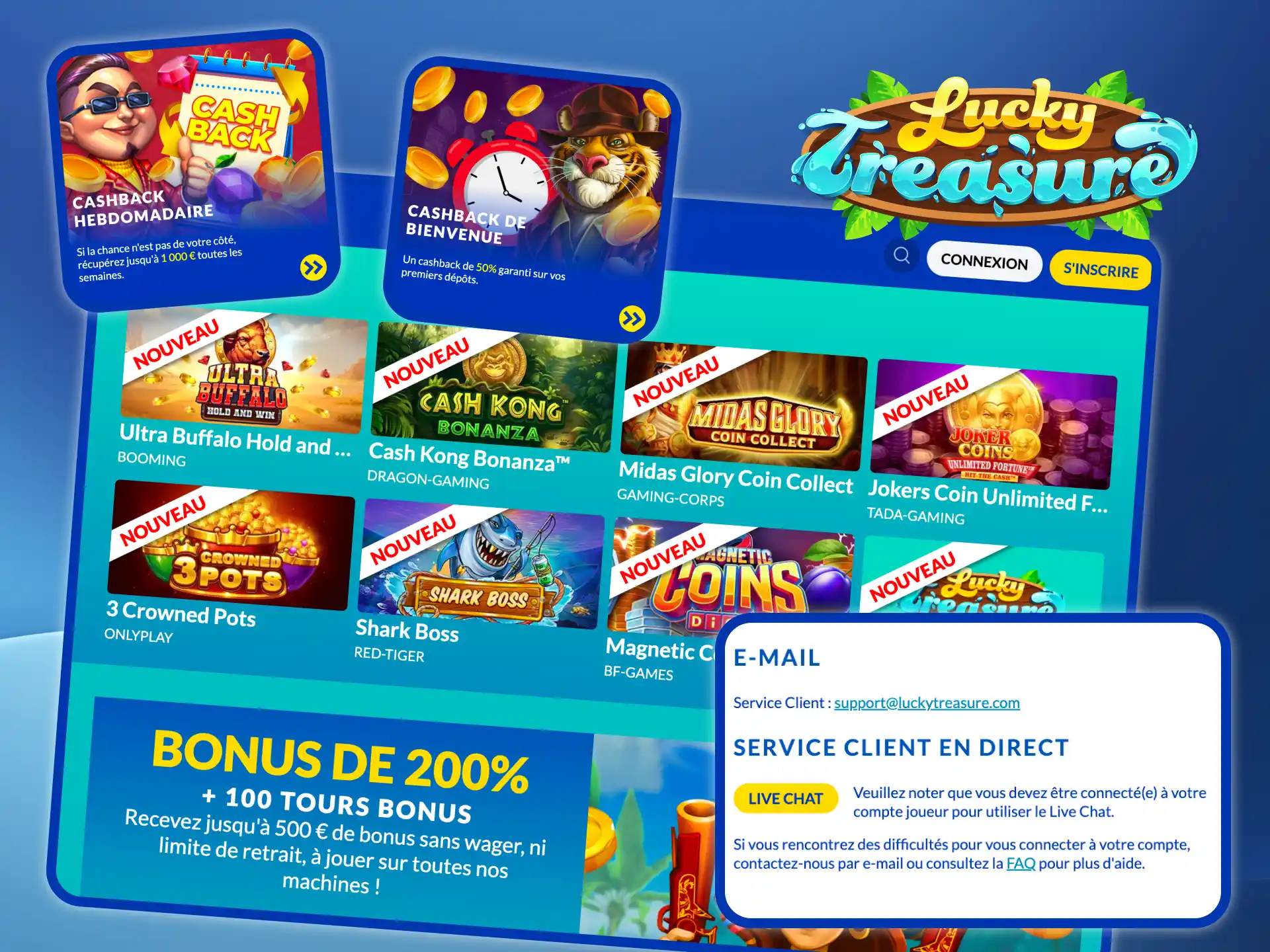 Mega Casino World est le plus grand casino en ligne de France.