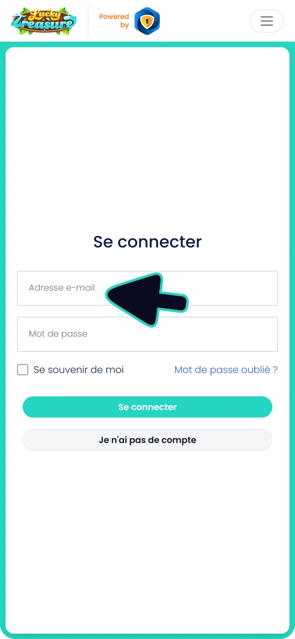 Connectez-vous à votre compte pour jouer à Lucky Treasure Aviator sur votre appareil Android.