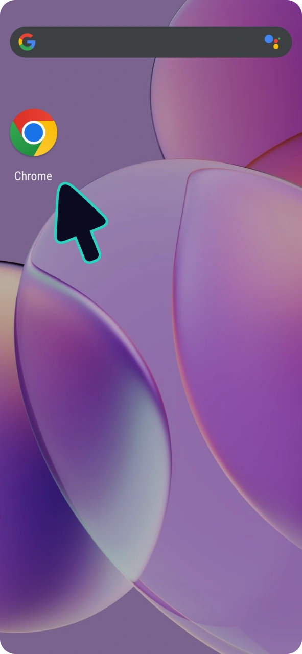 Ouvrez Chrome ou un autre navigateur pour jouer à Lucky Treasure Aviator sur votre appareil Android.