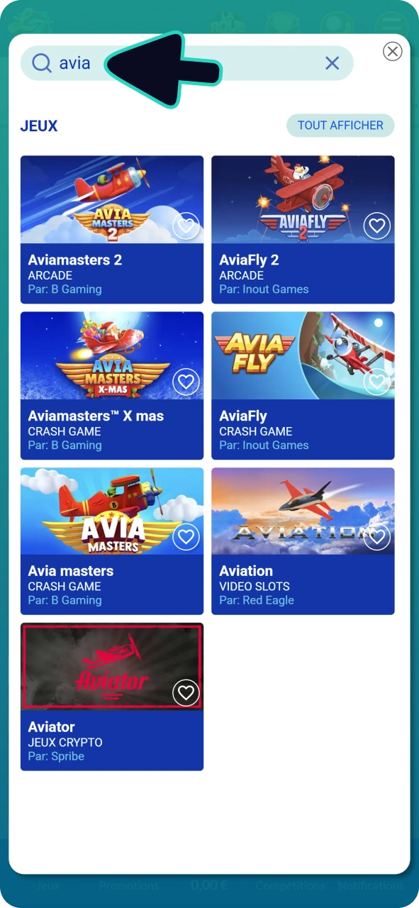 Retrouvez Aviator dans la section jeux de Lucky Treasure.