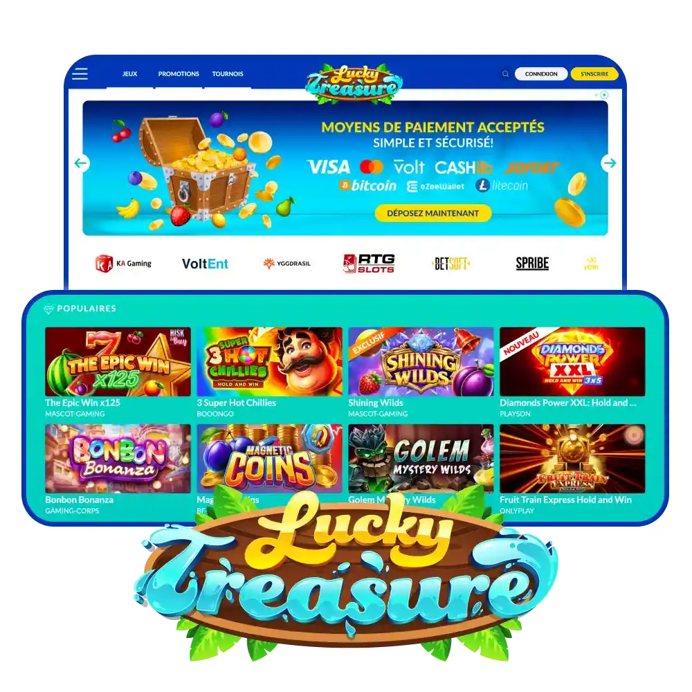 À Lucky Treasure, vous vivrez une expérience unique en interagissant avec la plateforme.