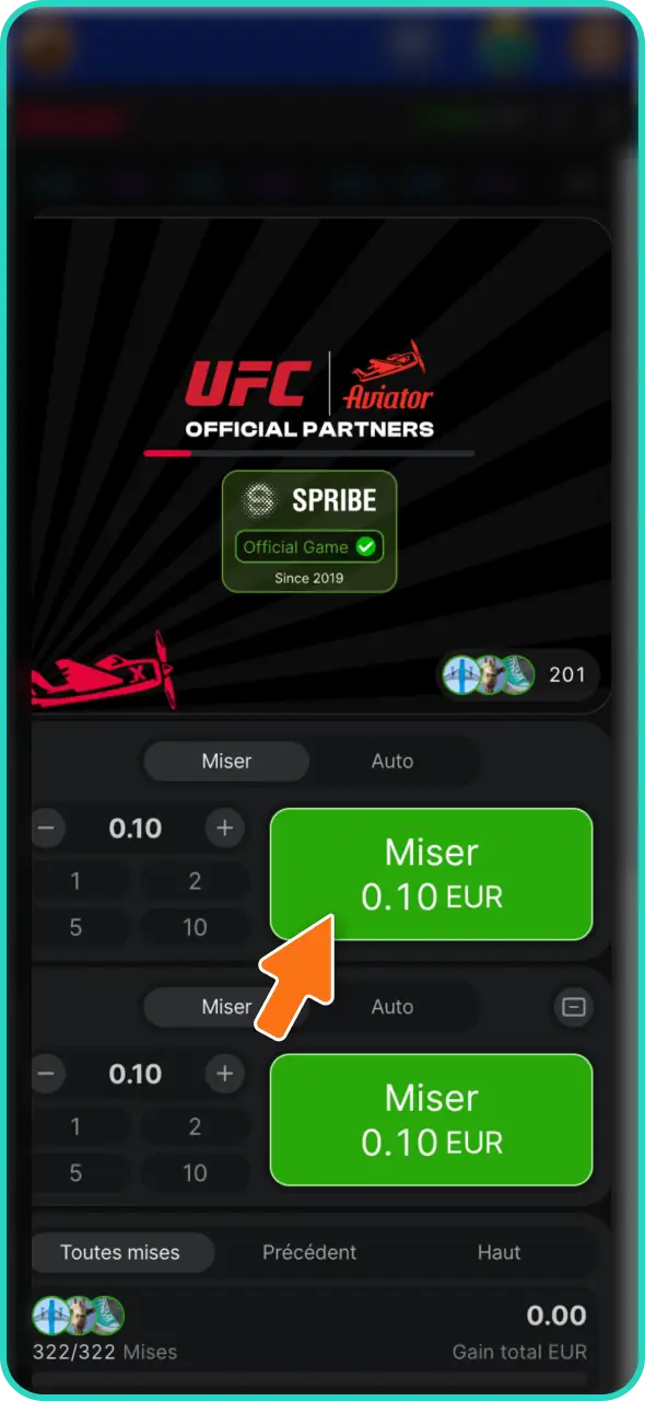 Maîtrisez la gestion de votre mise et retrait pour encaisser vos gains au meilleur moment sur Aviator chez Lucky Treasure.