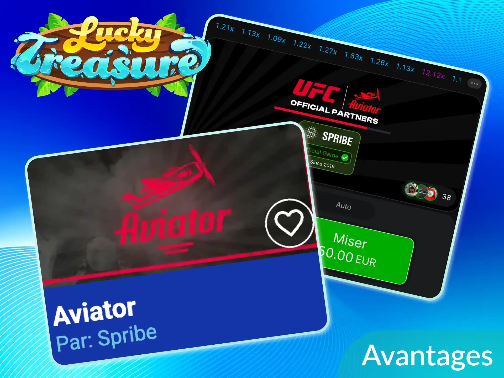 Profitez des multiples avantages de jouer à Aviator sur Lucky Treasure dès aujourd'hui.