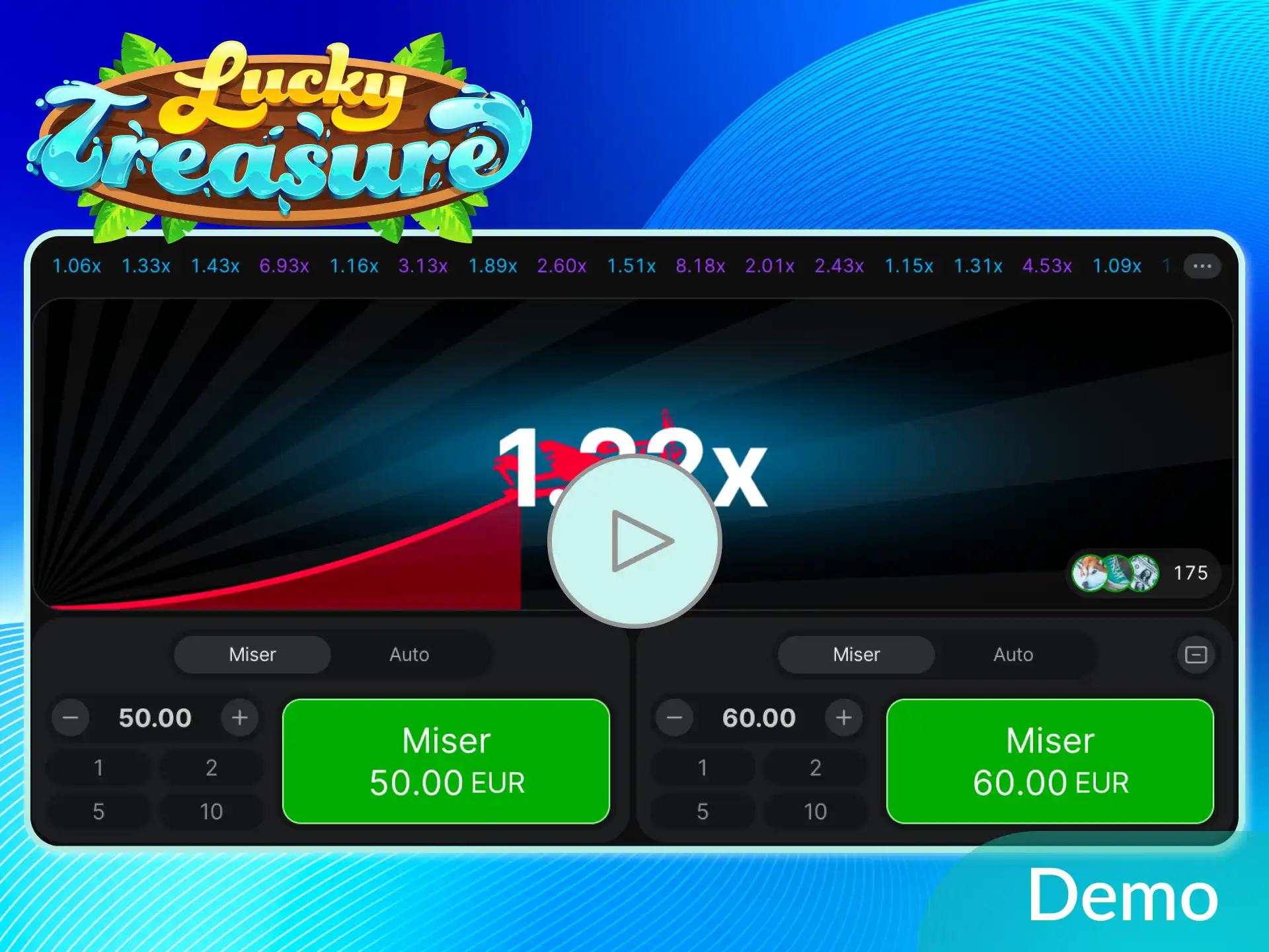 Essayez le mode démo Aviator sur Lucky Treasure pour vous entraîner sans risquer votre solde.